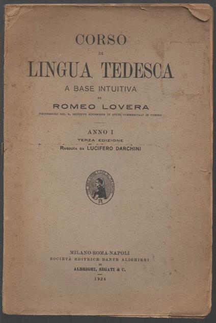 Corso di Lingua Tedesca a Base Intuitiva  - Romeo Lovera - copertina