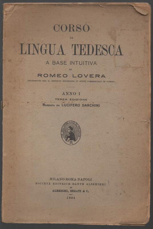 Corso di Lingua Tedesca a Base Intuitiva  - Romeo Lovera - copertina