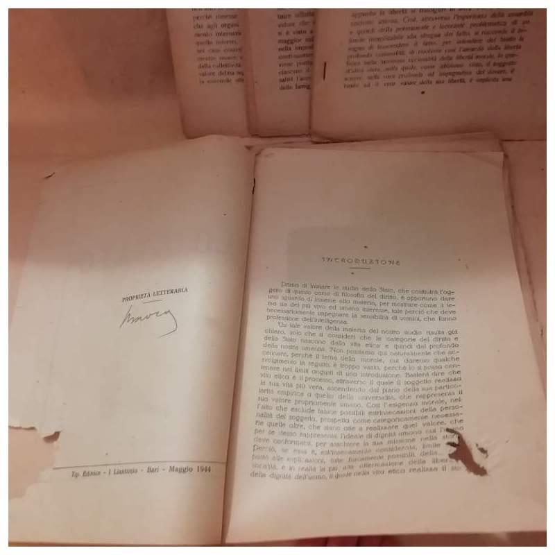 Lo Stato Corso di Lezioni di Filosofia Del Diritto Tenute Presso La R. Universitˆ di Bari Nell'anno Accademico 1943 - 44