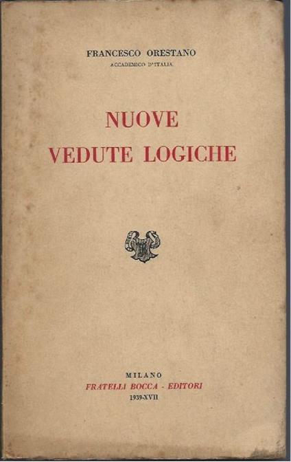 Nuove Vedute Logiche - Francesco Orestano - copertina