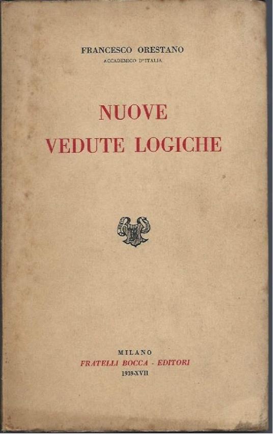 Nuove Vedute Logiche - Francesco Orestano - copertina