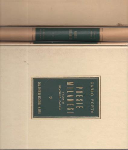 Poesie Milanesi-raccolta Completa - Carlo Porta - copertina