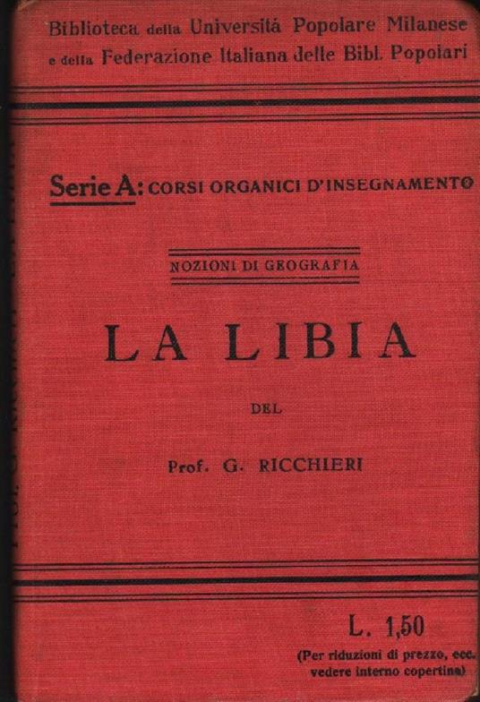 La Libia  - Giuseppe Ricchieri - copertina