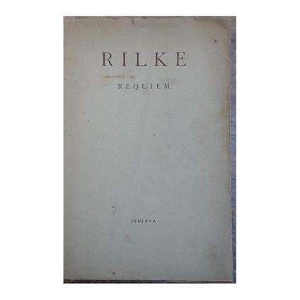 Requiem - Rainer Maria Rilke - copertina
