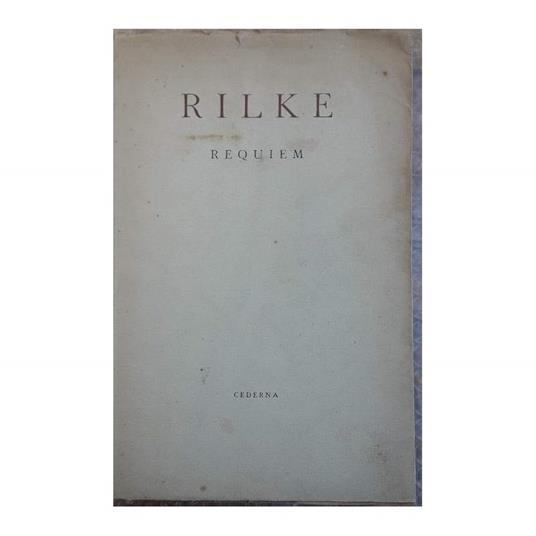 Requiem - Rainer Maria Rilke - copertina