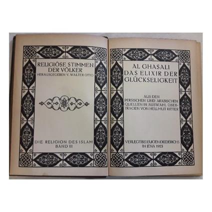 Al Ghasali - Das Elixir Der Gluckseligkeit - Hellmut Ritter - copertina