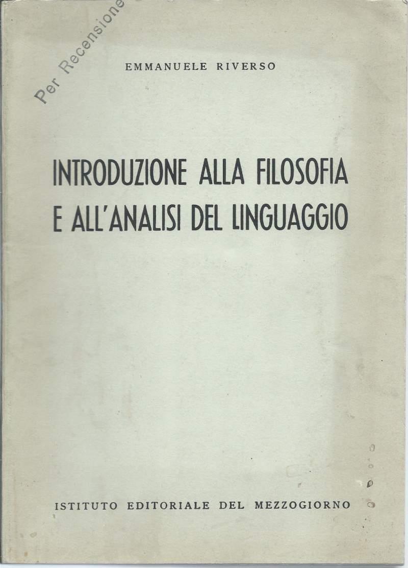 Introduzione Alla Filosofia e All'analisi Del Linguaggio