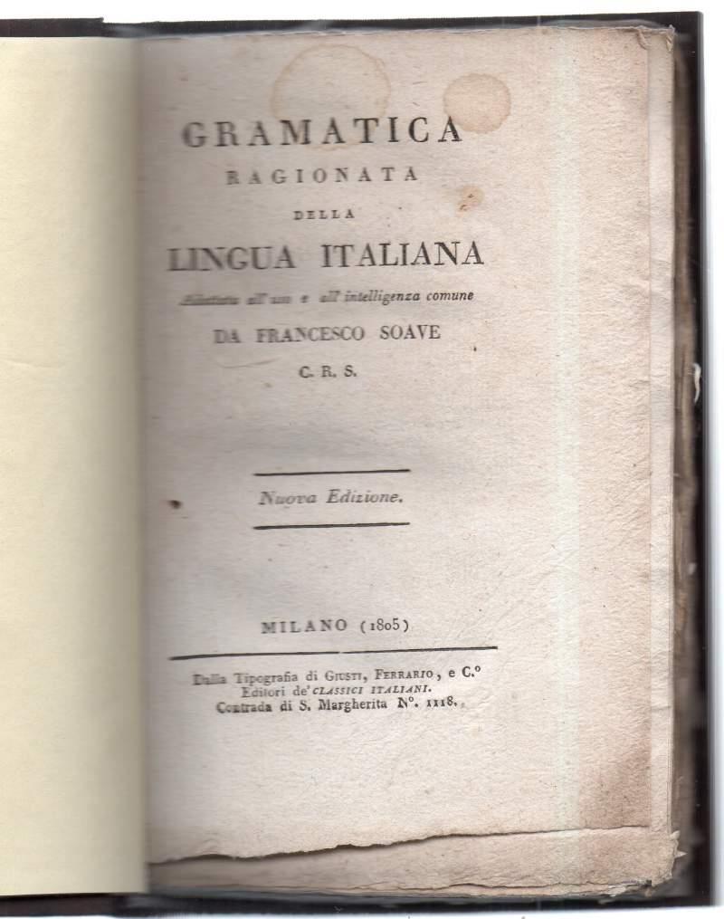 Gramatica Ragionata Della Lingua Italiana
