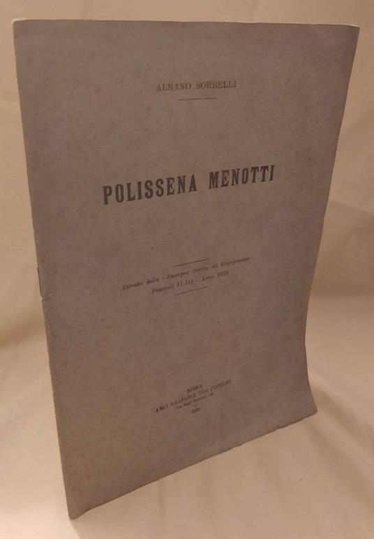 Polissena Menotti  - Albano Sorbelli - copertina