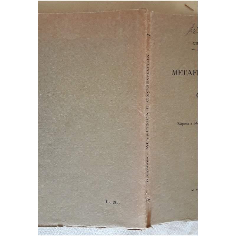 Metafisica e Gnoseologia- Risposta a Mons. Francesco Olgiati