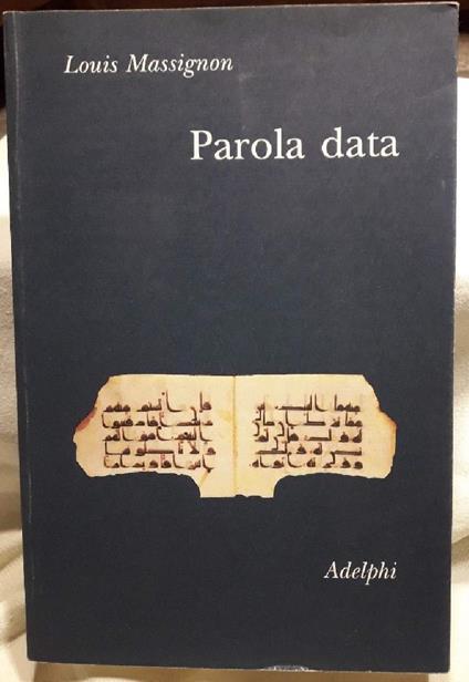 Parola Data - Louis Massignon - copertina
