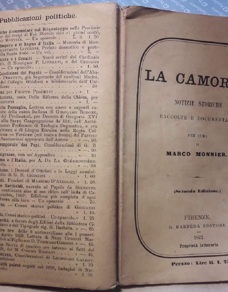 La Camorra-notizie Storiche Raccolte e Documentate