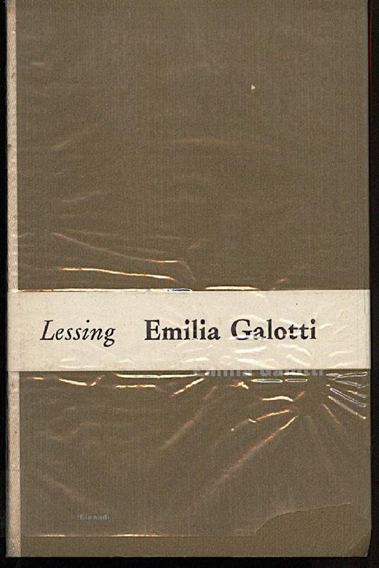 Emilia Galotti  - Gotthold Ephraim Lessing - copertina