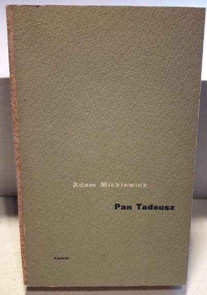 Pan Tadeusz - Adam Mickiewicz - copertina