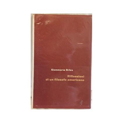 Riflessioni di Un Filosofo Americano - Giammaria Ortes - copertina