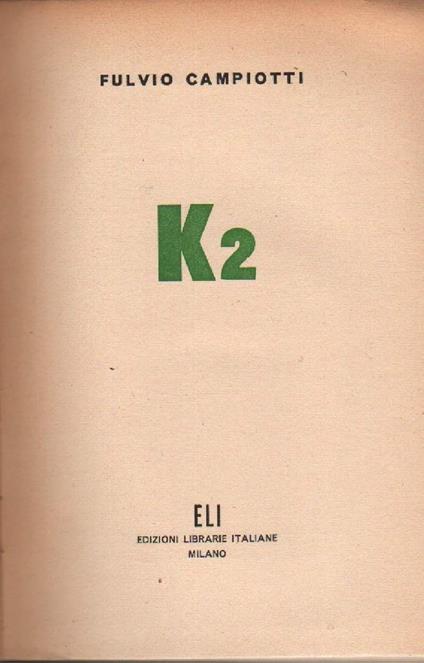 K2  - Fulvio Campiotti - copertina