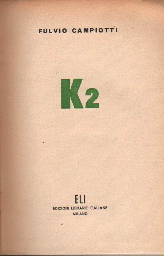 K2  - Fulvio Campiotti - copertina