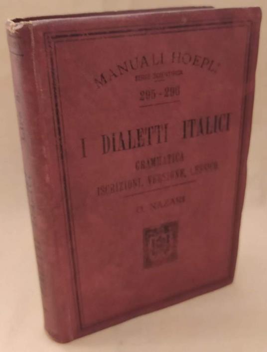 I Dialetti Italici  - Oreste Nazari - copertina