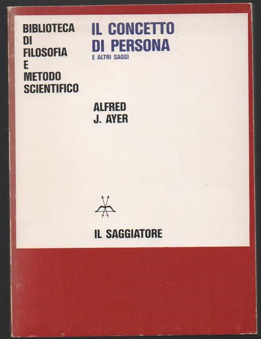 Il Concetto di Persona e Altri Saggi  - copertina