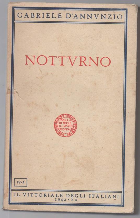 Notturno - Gabriele D'Annunzio - copertina