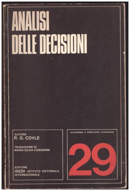 Analisi Delle Decisioni - copertina