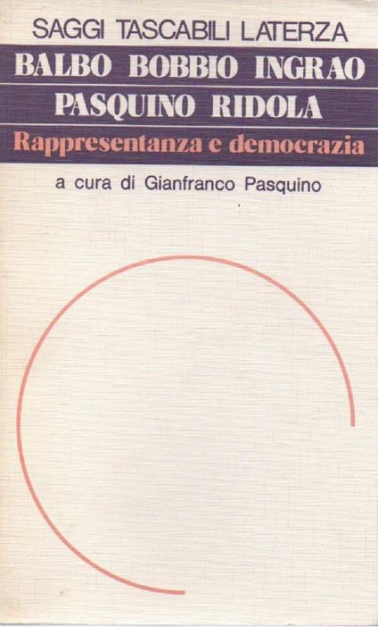 Rappresentanza e Democrazia  - copertina