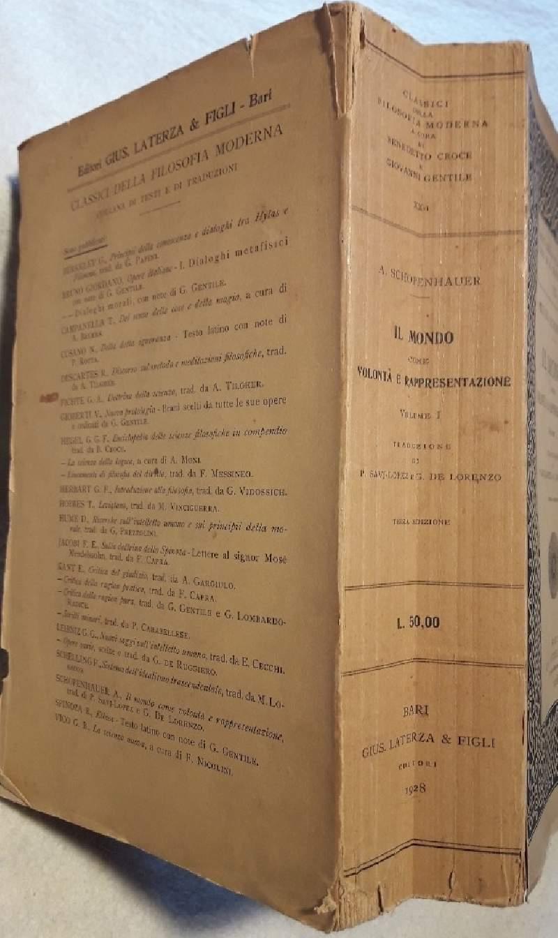 Il Mondo Come Volontà e Rappresentazione-vol- I-