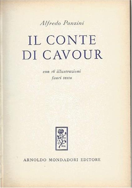 Il Conte di Cavour - Alfredo Panzini - copertina