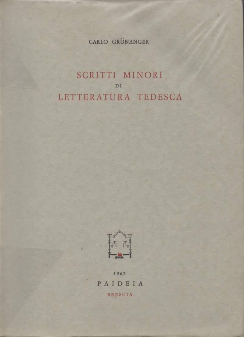 Scritti Minori di Letteratura Tedesca