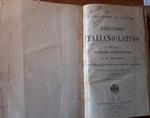 Dizionario Italiano-latino in Correlazione Col Dizionario Latino -italiano di C.E. Georges-seconda Tiratura