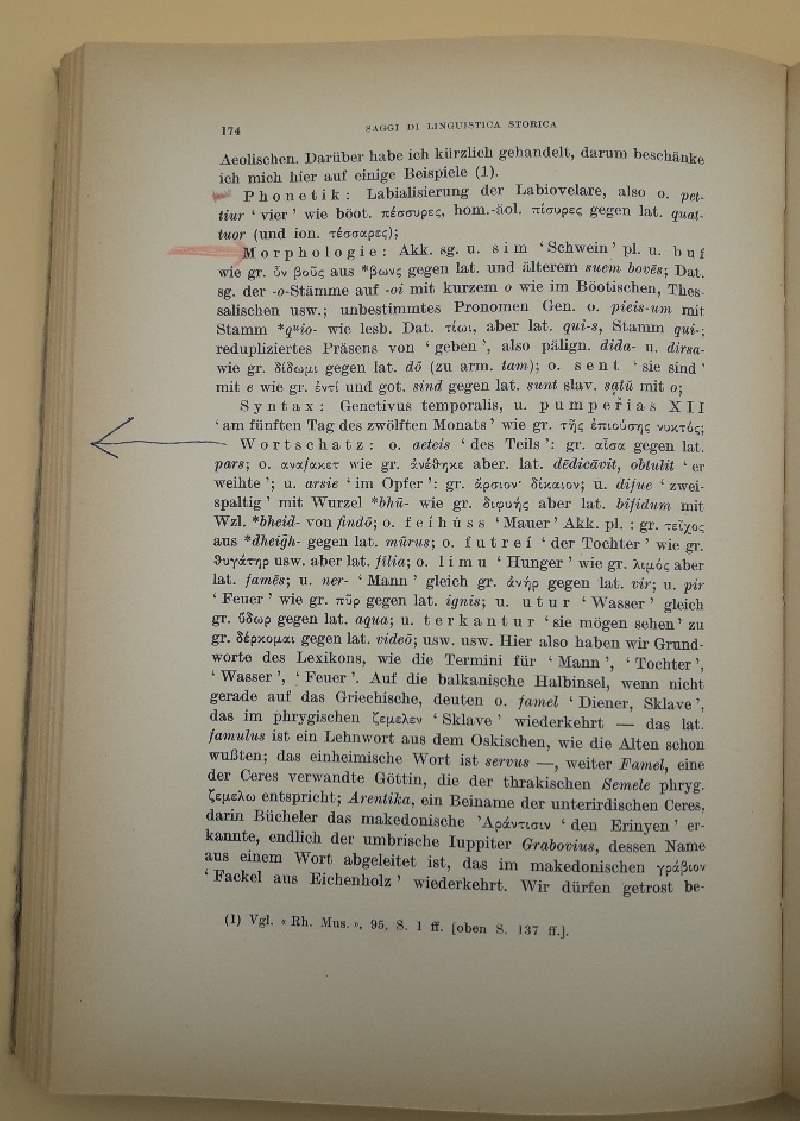 Saggi di Linguistica Storica