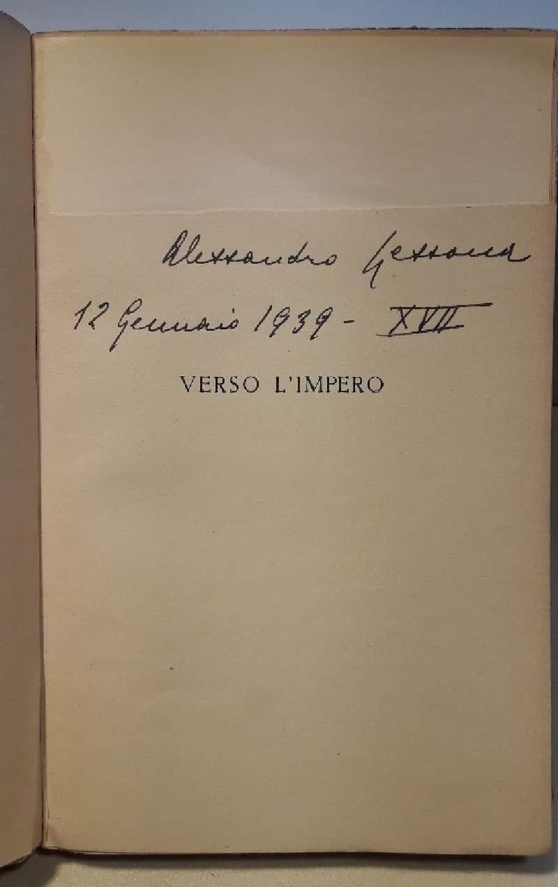 Verso L'impero-memorie per La Storia Politica Del Conflitto Italo-etiopico