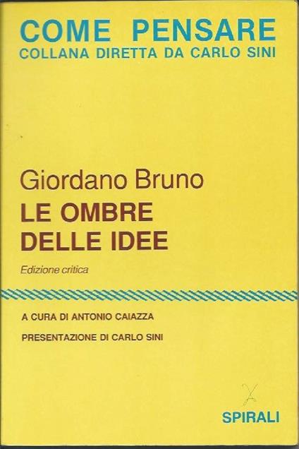 Le Ombre Delle Idee  - Giordano Bruno - copertina