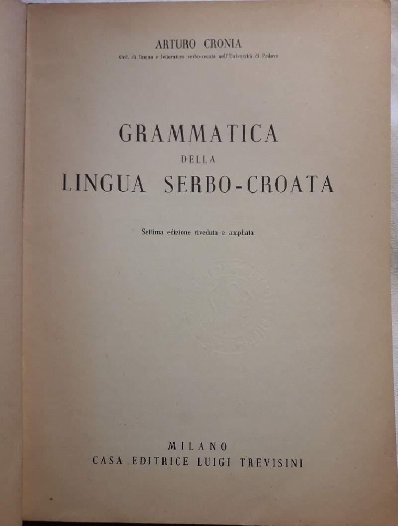 Grammatica Della Lingua Serbo-croata