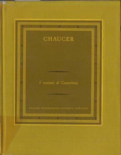 I Racconti di Canterbury  - Geoffrey Chaucer - copertina
