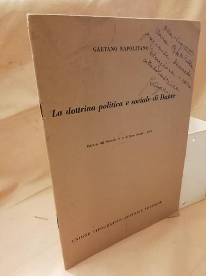 La Dottrina Politica e Sociale di Dante - Gaetano Napolitano - copertina