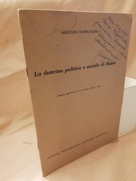La Dottrina Politica e Sociale di Dante - Gaetano Napolitano - copertina