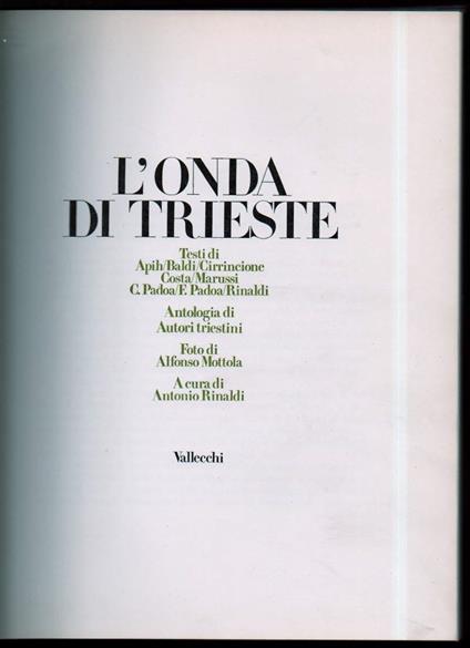 L' onda di Trieste  - Antonio Rinaldi - copertina