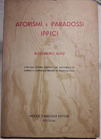 Aforismi e Paradossi Ippici - copertina