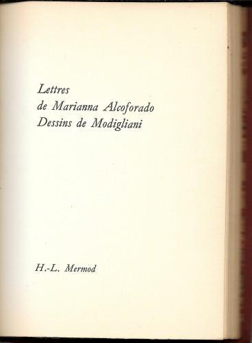 Lettres portugaises. Dessins de Modigliani - copertina
