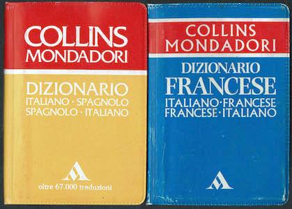 2 Dizionario Collins– italiano/francese/ francese /italiano/ + dizionario  italiano spagnolo/spagnolo italiano ( tascabili ) - Collins - Libro Usato -  Mondadori 