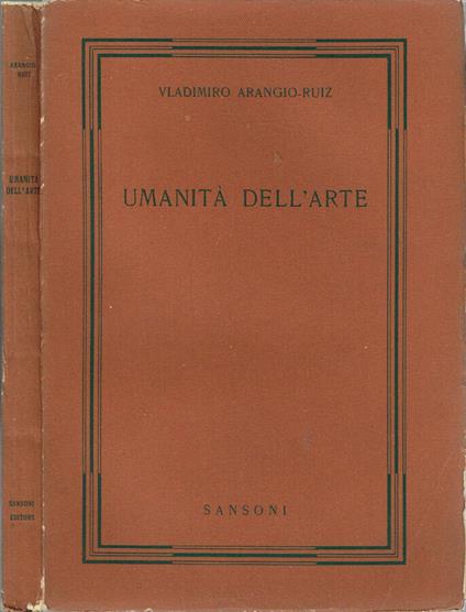 Umanità dell'arte - copertina
