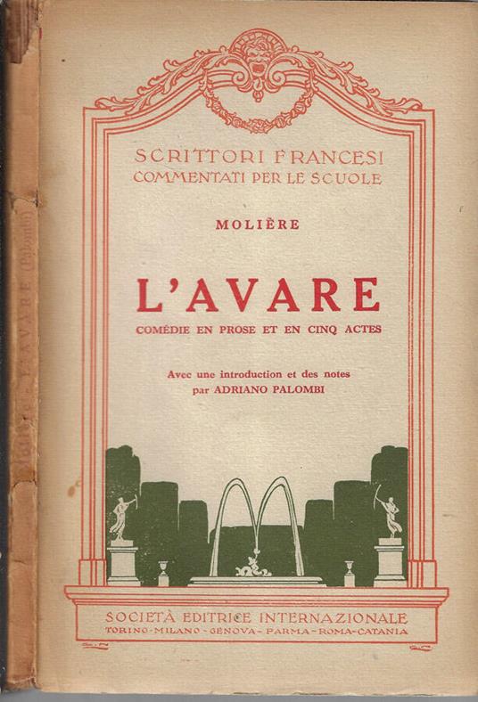 L' avare - Molière - copertina