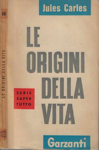 Le origini della vita - Jules Carles - copertina