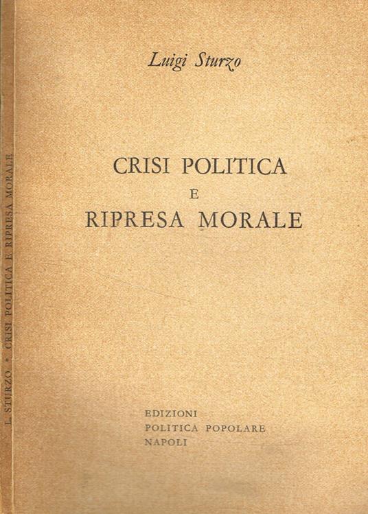Crisi politica e ripresa morale - Luigi Sturzo - copertina