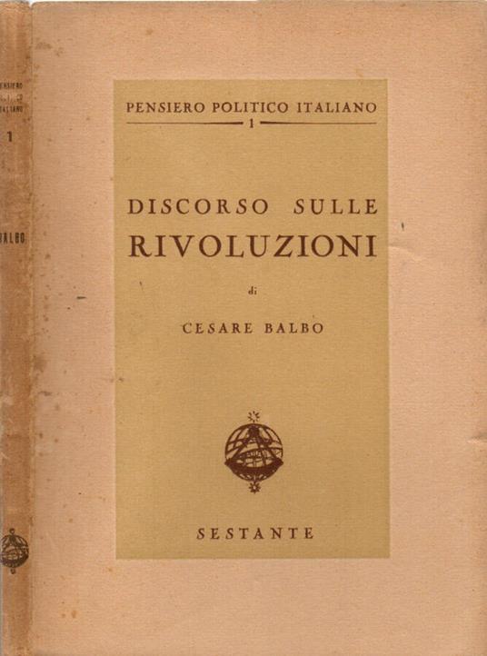 Discorso sulle rivoluzioni - Cesare Balbo - copertina