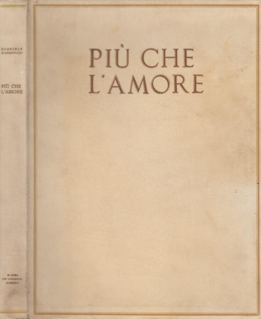 Più che l'amore - Gabriele D'Annunzio - copertina