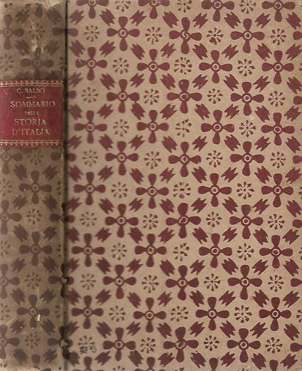 Sommario della storia d'Italia - Cesare Balbo - copertina