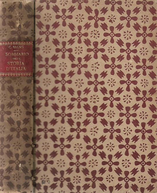 Sommario della storia d'Italia - Cesare Balbo - copertina