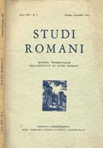 Studi Romani. Rivista trimestrale dell'Istituto di studi romani anno XIII, n.4, ottobre-dicembre 1965